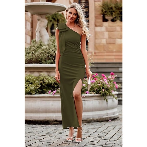 New PRETTY GARDEN One Shoulder Long Gown Maxi Dress NWT - Picture 14 of 14